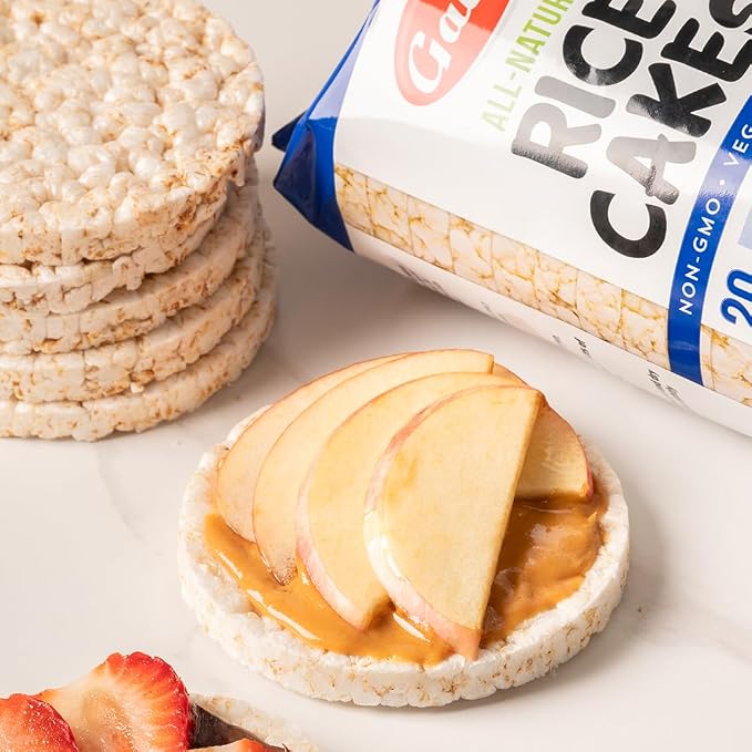 Galil Natural Rice Cakes Lightly Salted – All Natural, Gluten-Free, Vegan, Low-Fat, Non-GMO Snack – Crunchy, Delicious & Thin Rice Cake Snacks – Kosher & Wheat-Free – Pack 3 (3.5 oz)