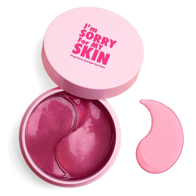 I'M SORRY FOR MY SKIN Brightening Hydrogel Eye Patch, Korean Skincare Under Eye Treatment for Puffy Eyes & Dark Circles, Anti-Wrinkle Antioxidant Self Care Gifts for Women 60EA/90g