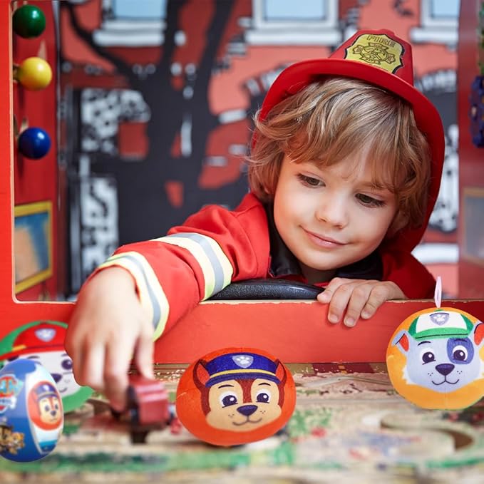 MiraBall Bibi Paw Patrol - Surprise Egg Capsule with Memory Foam Expandable Plush Toy – 3.7" (9.5cm) Soft Collectible with Hidden Surprises – Fun Gift for Kids, Parties, Holidays, Stocking Stuffers