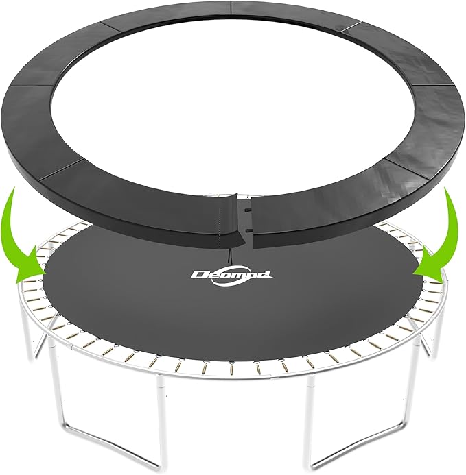Trampoline Pad, 10FT 12FT 14FT Trampoline Replacement Safety Pad, Universal Trampoline Pads, Spring Cover, Waterproof, Tear Resistant, Round Arch Trampoline Parts for Kids