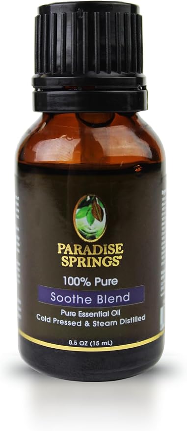 Paradise Springs Soothe Blend Essential Oil, 100% Pure and Natural Soothe Blend Essential Oil for Diffusers for Home Aromatherapy, Massage, Humidifiers, 0.5oz (15ml)
