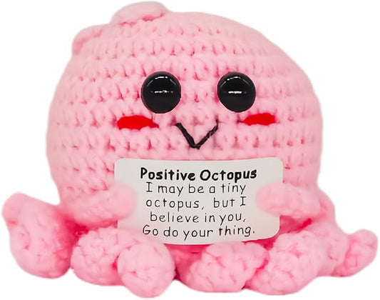 Positive Funny Potato Head with Card Mini Crochet Knitting for Handmade Emotional Support Pickled Gift Party Decoration Encouragement