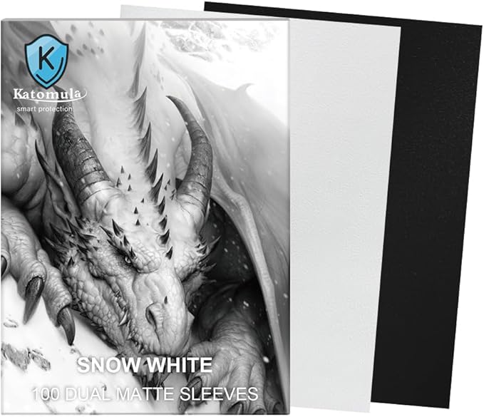 Snow White Dual Matte Card Sleeves, Katomula Card Sleeves for MTG, Standard Card Sleeve for PKM, Flesh & Blood