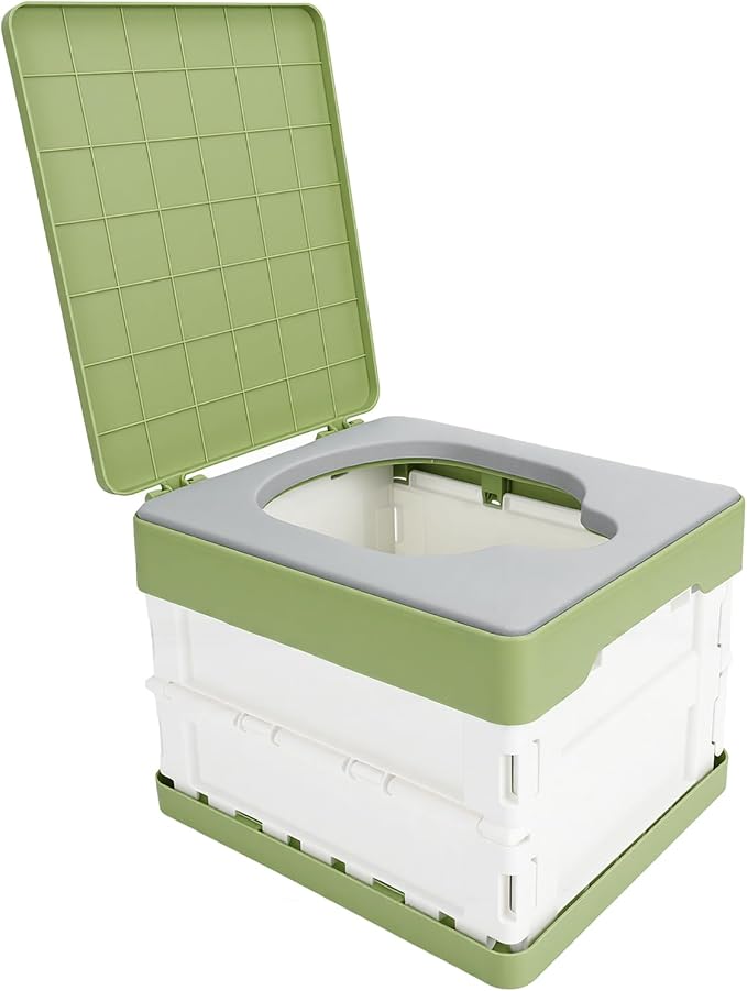 RiToEasysports Folding Travel Potty,Portable Car Potty for Toddler with Disposable Bags, Collapsible Toilet Seat for Outdoor Camping Road Trips