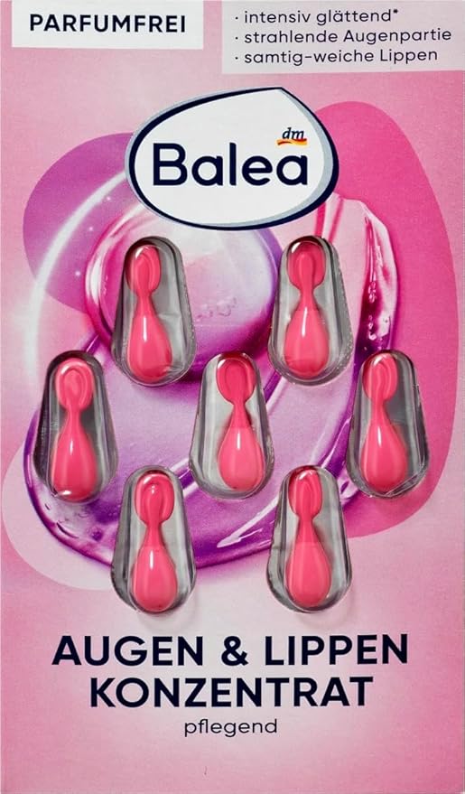 Balea Concentrate Serum Capsule for Lips and Under Eyes, 7 pcs