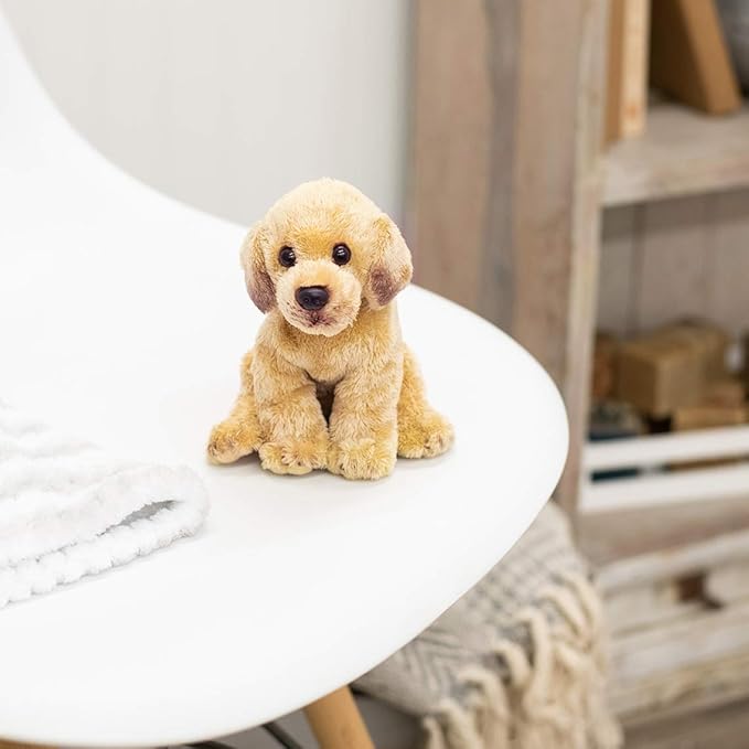 DEMDACO Yellow Labrador Soft Plush Stuffed Animal Figure Toy, 6 Inch, Golden Brown