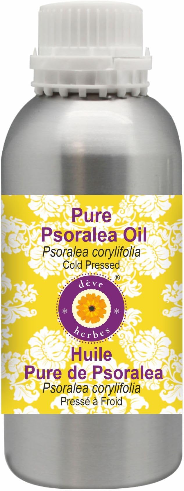 Deve Herbes Pure Psoralea Oil (Psoralea corylifolia) Cold Pressed 630ml (21 oz)