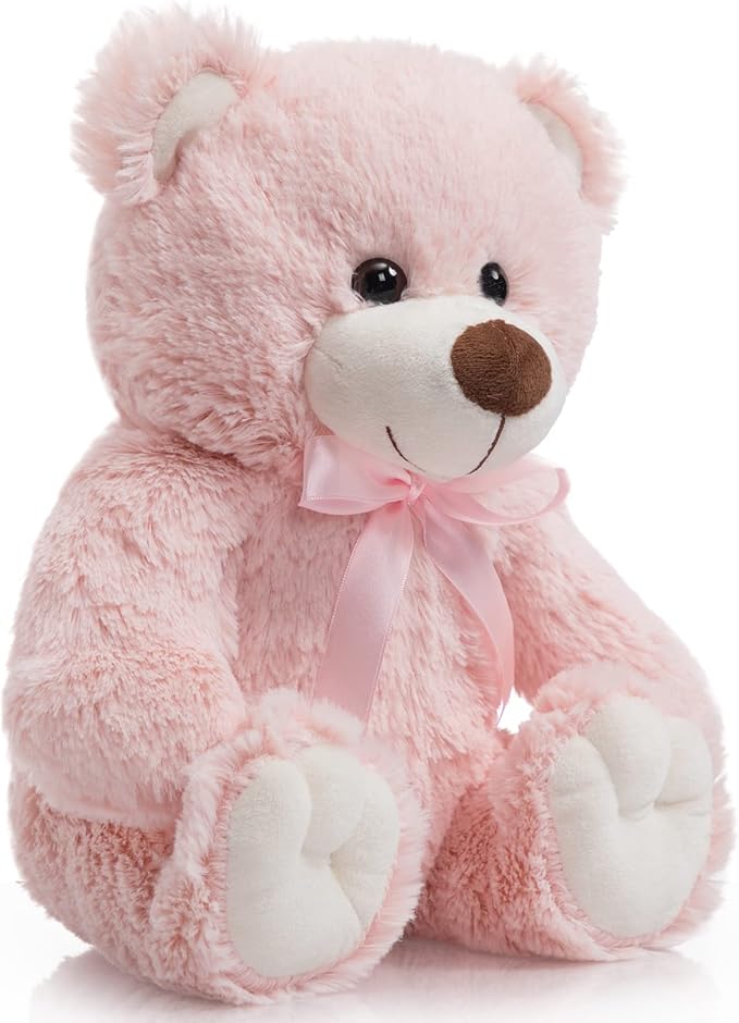 Super Color Teddy Bear Stuffed Animals Plush Toy for Children Girlfriend Family Congratulations Baby Shower Birthday Pink 14 inch