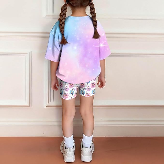 K-POP DEM0N Hunters Outfits for Girls, 2 Piece T-Shirts and Apparel Sets Birthday Gift
