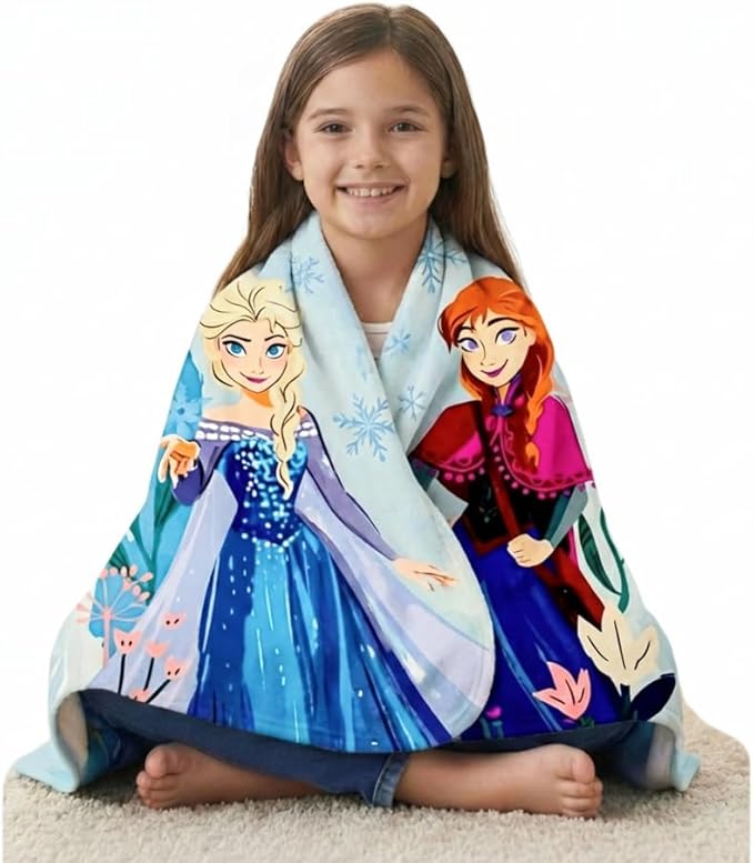 Official License Character Girls Pink Fleece Soft and Cozy Throw Blanket (40" x 60) (Frozen22)