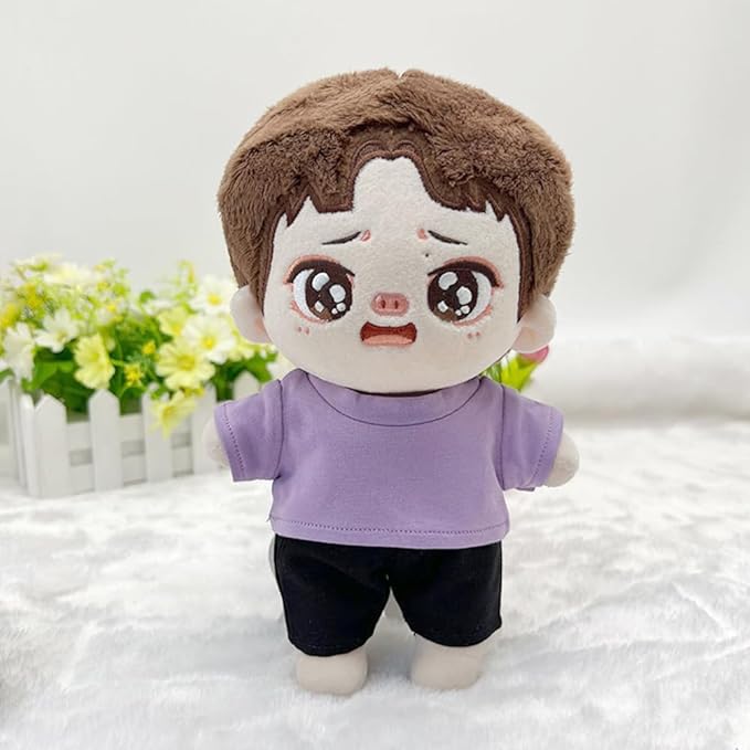niannyyhouse 10cm 15cm 20cm Plush Doll Clothes T-Shirt Multi-Color Bottoming Shirts Stuffed Toy Dress Up (a1, 20cm)