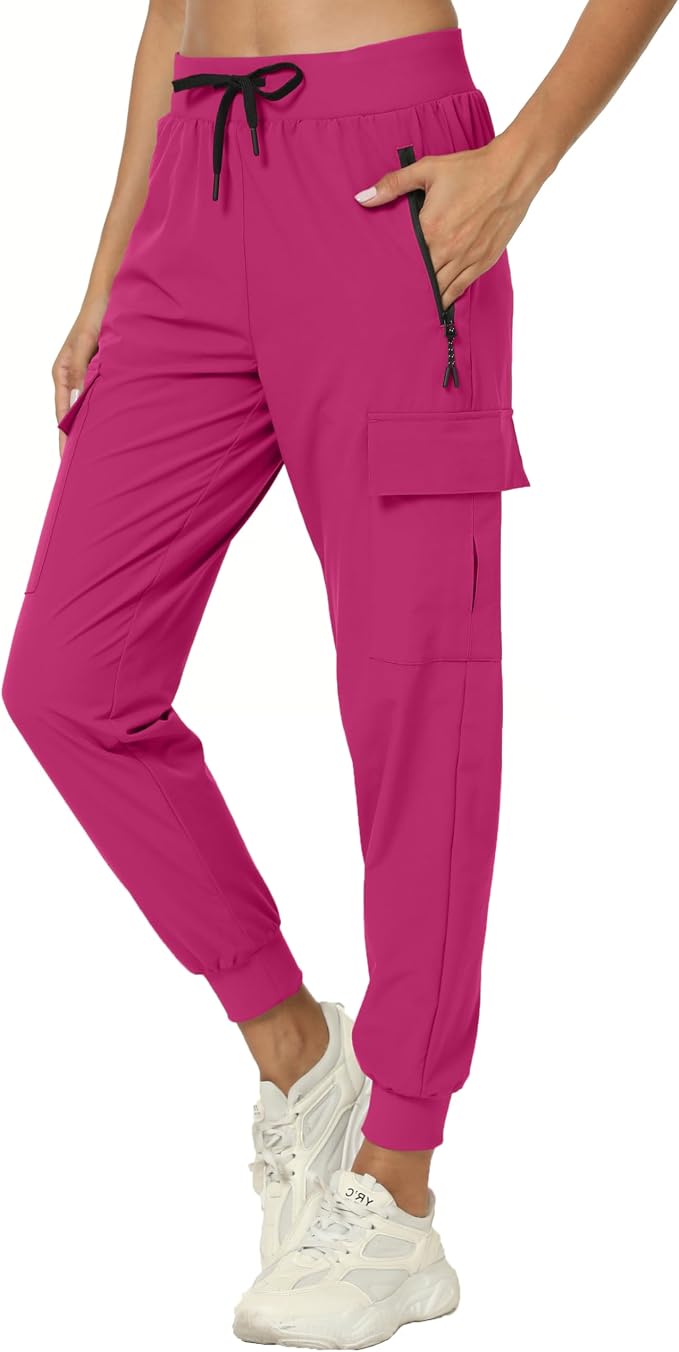 Women's Joggers Cargo Pants Lightweight Quick Dry Hiking Running Pants for Athletic Casual & Outdoor