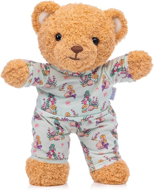 Zip N' Bear Soft Plush Teddy Bear Stuffed Animal with Mystic Mermaid Pajamas - Zippy The Bear Cute Cuddly Plush Toy, Perfect Sensory Teddy for Kids, Toddlers - Adorable Gift & Bedtime Companion