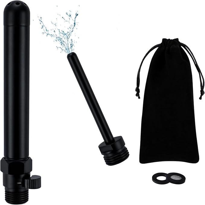 Shower Enema Kit, Shower Douche Nozzle Cleansing System with Water Control Valve for Men and Women Portable Cleaning (Matte Black)