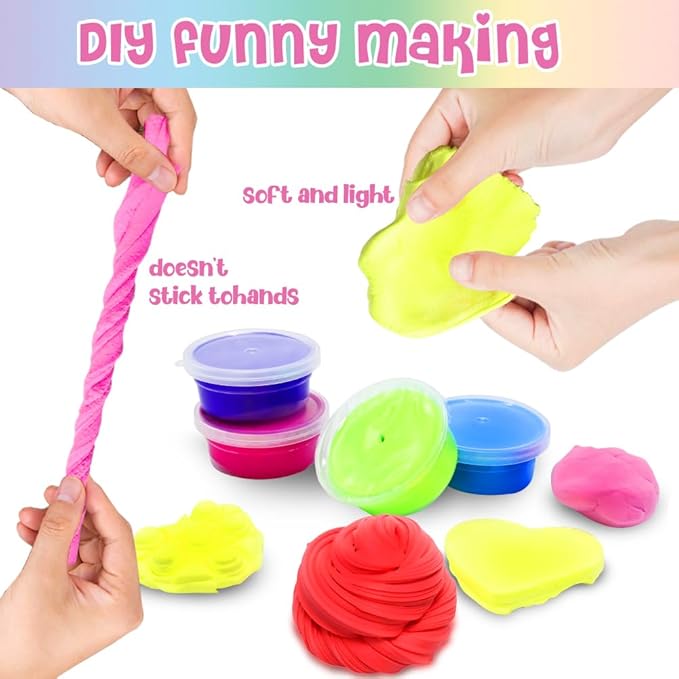 28pcs Butter Slime for Kids, Playdough Modeling Clay for Valentines Day School Classroom Exchange Gift Party Favor Prizes