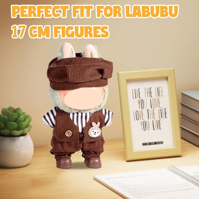 AICase for 17cm Doll Clothes/Outfit,Clothing Set for 17cm Doll,3 Piece Set Hat Clothing,Boys and Girls Stylish Adorable Clothes Accessories_08