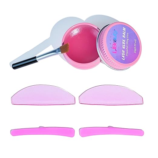 Libeauty 3 Pcs Value Pack, Lash Lift Glue Balm & Korean Flat Shields Kit with Lash Lift Ribbon, Salon and DIY Use, 1mm Ultra Thin Soften Pads, Strong Adhesive Balm, Adhesion-Secured Ribbon