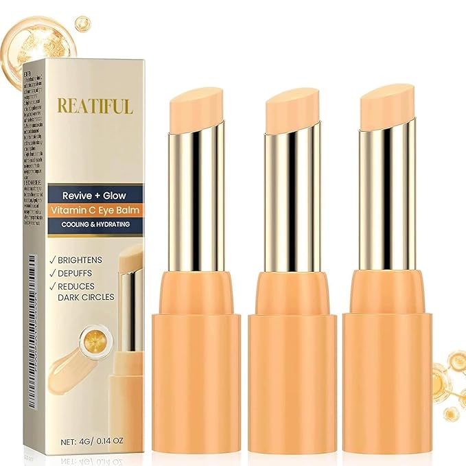 2PCS Revive Glow Vitamin C Eye Balm, Reducing Dark Circle,Hydrating Eye Cream,Improve Dark Circles,Reduces Puffiness (3pcs)