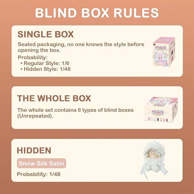 BEEMAI Antu Cute Petite Series Plush Blind Box 6PCs (Set of 6 No Repeat) Cute Figures Collectible Toys Birthday Gifts