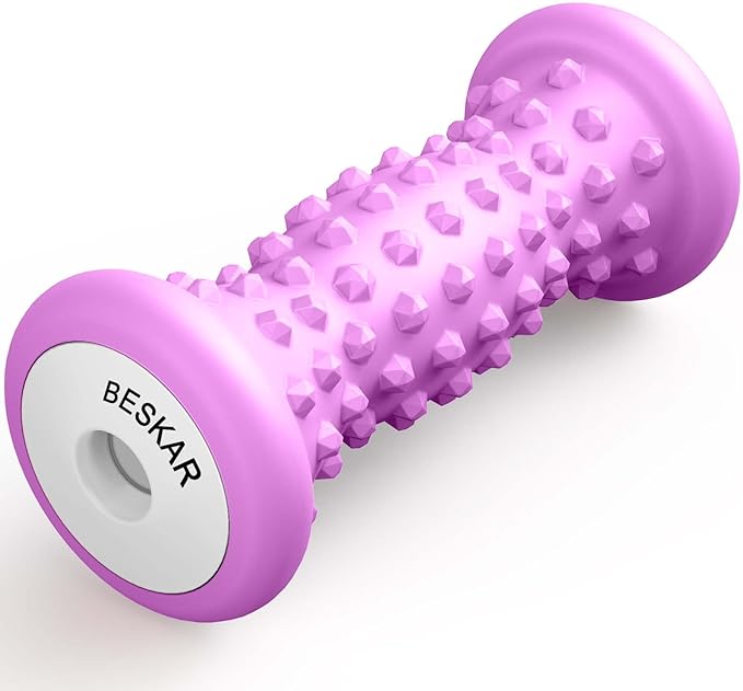 BESKAR Foot Massager Roller for Plantar Fasciitis Relief, Portable Feet Roller to Deep Tissue Muscle Massage, Foot Arch and Heel Pain, Reflexology Tool
