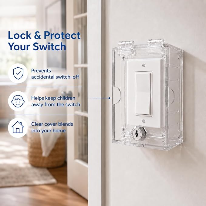 Baby Safety Outlet Cover Box, Outlet Covers, Plug Covers for Electrical Outlets, Socket Covers for Outlets Fit 5.9