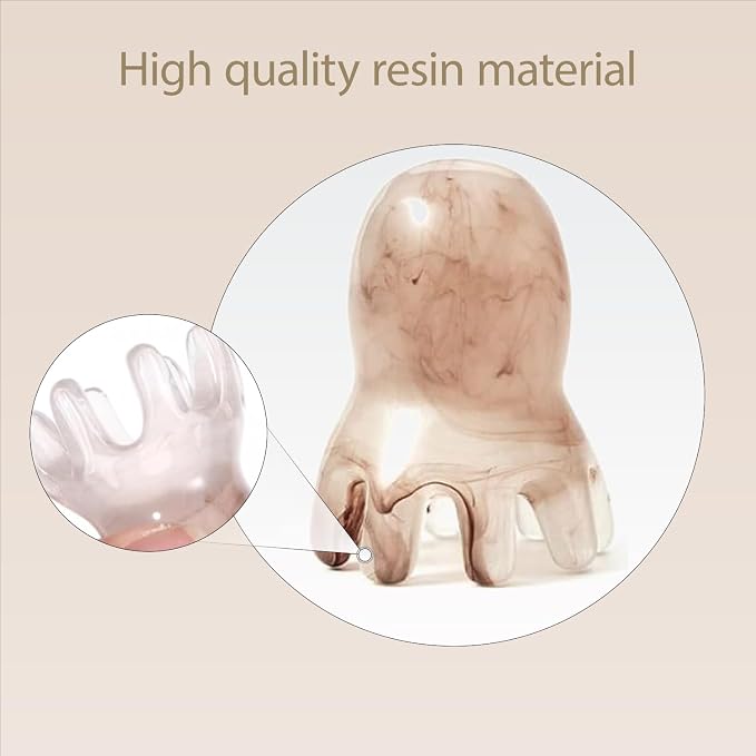 2 Pcs Octopus Head Massage Comb Scalp Massaging Tools for Relaxation. This Octopus Massage Tool is a Versatile Massage Device, Made of Resin, Perfect for Scalp Care and Gifts.