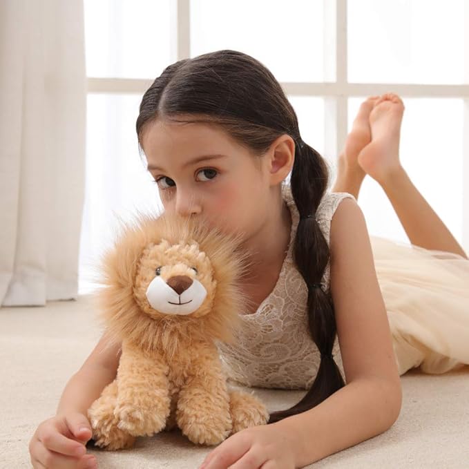 Apricot Lamb Toys Plush Yellow Plush Lion Stuffed Animal Soft Cuddly Perfect for Child (Yellow Lion, 8 Inches)