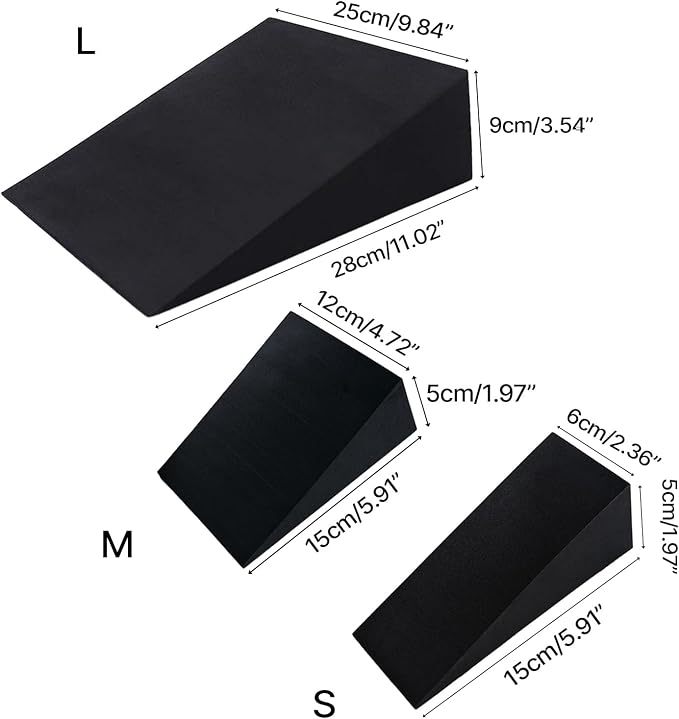 Professional Yoga Foam Wedge Calf Stretcher Foam Stretch Slant Boards Foot Stretch Wedge Block for Home Exercise, Yoga