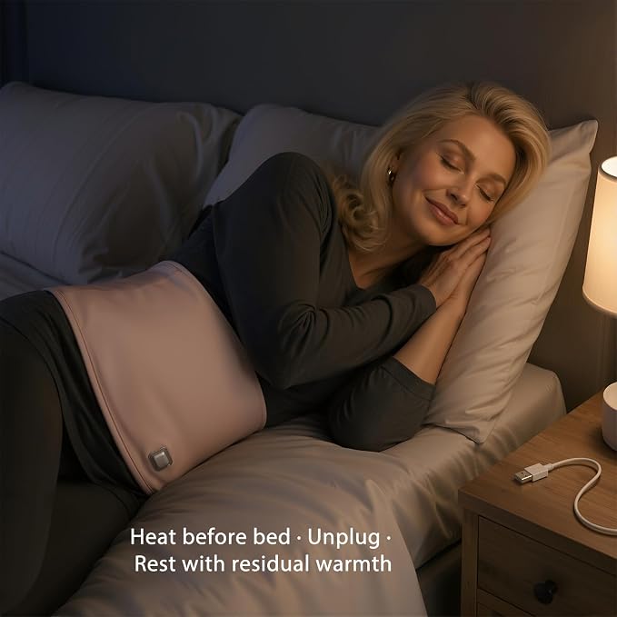 Heated Castor Oil Pack Wrap | Residual Warmth, Overnight Use