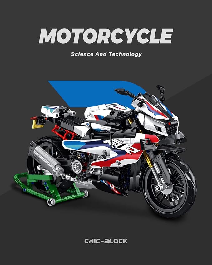 dOvOb Motorcycle 1000 RR Model Building Blocks Set, 912 Pieces Bricks, MOC Toys as Gift for Kids or Adult