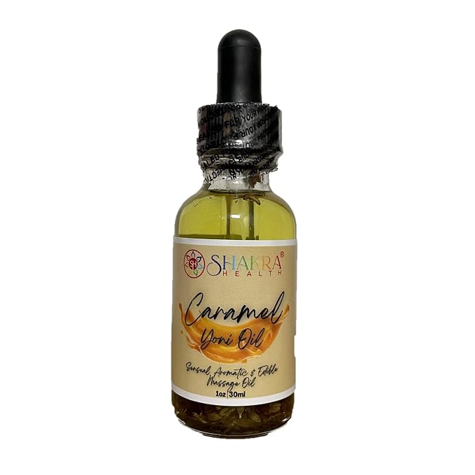 Yoni Oil Caramel 30ml Moisturising Body Massage Lotion. Non-Sticky, Hydrating & Soothing to Skin, Balanced pH, Fresh Smell & Tightening Effect *Organic Vegan*