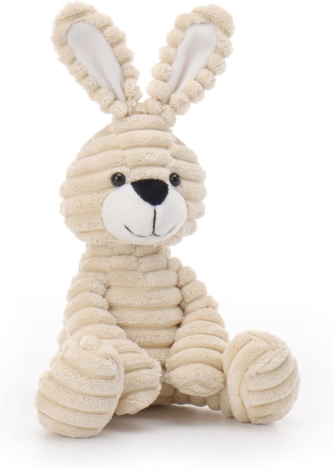 Apricot Lamb Corduroy Bunny Stuffed Animals for Kids, Soft Cute Plush Toys for Baby Girl and Boy, 6.3 Inches
