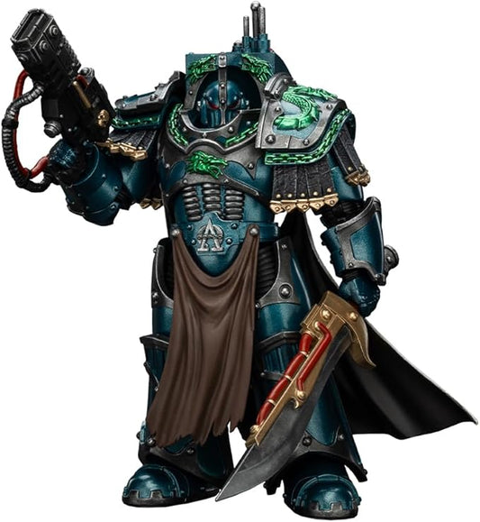 JOYTOY Warhammer The Horus Heresy Alpha Legion Legion Praetor in Cataphractii Terminator Armour - 1:18 Scale 5.39in Action Figure Mecha Joy Toy Collection Model