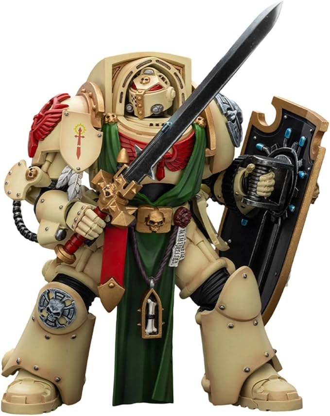 JOYTOY Warhammer 40,000 1/18 Action Figure Dark Angels Deathwing Knight 3 with Power Sword and Storm Shield Collection Models Birthday Gifts 15Age+ Pre-Order