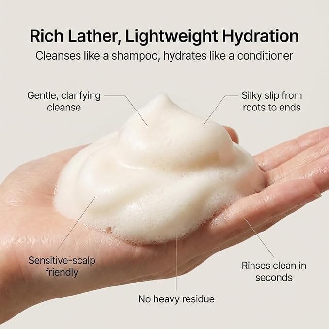 #OOTD Rice Water Biotin Hair Shampoo, 20.29 fl oz | Korean Haircare | Rice water biotin shampoo with Hyaluronic Acid; thickens strands & delivers salon-quality volume & glass hair shine