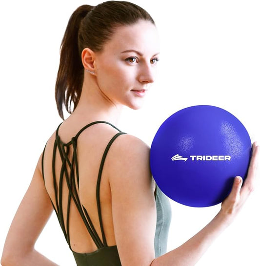 Trideer 9-Inch Pilates Ball, Small Exercise Ball for Yoga, Core Training, Physical Therapy, Balance, Stability and Stretching Pilates Equipment with Inflation Straw