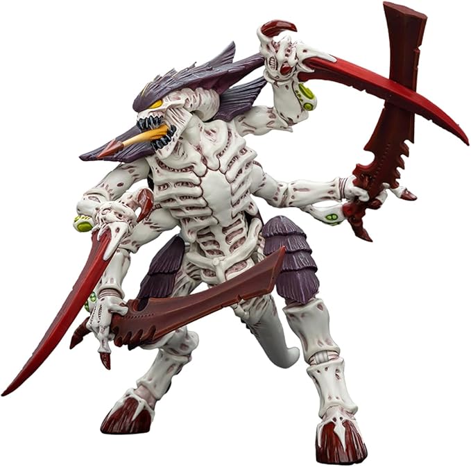JOYTOY 1/18 Action Figure Warhammer 40,000 Tyranids Hive Fleet Leviathan Tyranid Warrior with Boneswords Collection Model Birthday Gifts JT7004