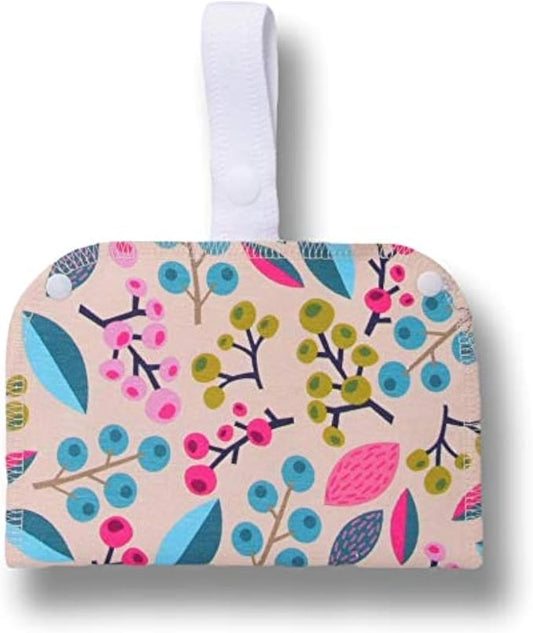 Wet Bag with Double Pocket; Keep The Fresh Pads on one Side, Used Ones on The Other; Perfect Storage for Reusable Sanitary Pantyliners, Menstrual Towels, Makeup Remover and Washable Nursing Pads
