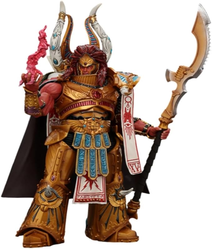 JOYTOY Warhammer 30K Thousand sons 8.7 inch Magnus The Red Primarch of The XVth Legion 1:18 Scale Action Figure Mecha Joy Toy Collection Model