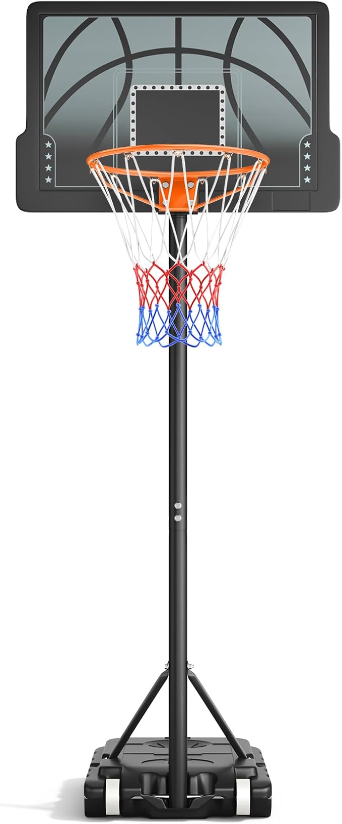 Yohood Kids Basketball Hoop, 3.6-7 FT Height Easy Adjustable, Portable Basketball Hoop Outdoor Indoor for Kids/Teens/Youth, 30" Backboard