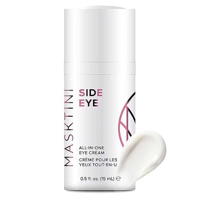 Masktini Side Eye All-In-One Eye Cream, 0.5 oz - Face Moisturizer - With Apple and Green Tea Extracts - Collagen Boosting - Eye Cream for Puffiness