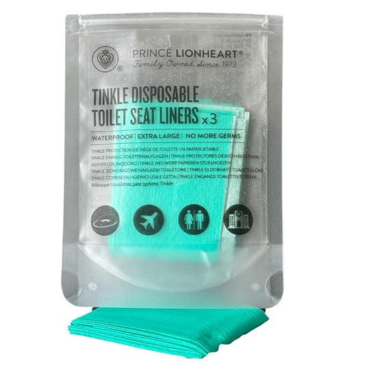 Prince Lionheart Disposable Toilet Seat Liners for Tinkle to Go - Toilet Seat Potty Covers for Kids and Toddlers, Disposable Toilet Seat Covers for Travel, Potty Training - 36 Pack, Color May Vary
