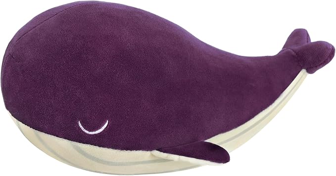 Whale Stuffed Animals Plush Pillow 4 Size Cute Soft Cotton Plushies Pillows Kawaii Blue Whale Toy Gifts for Kids Boys Girls Adults (Purple, 18 Inch)