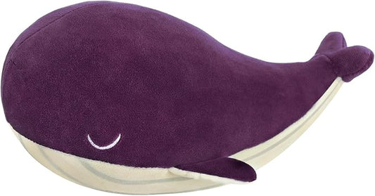 Whale Stuffed Animals Plush Pillow 4 Size Cute Soft Cotton Plushies Pillows Kawaii Blue Whale Toy Gifts for Kids Boys Girls Adults (Purple, 18 Inch)