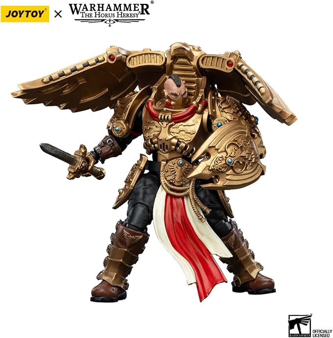 JOYTOY Warhammer The Horus Heresy Legio Custodes Custodian Venatari Squad Venatari with Venatari Lance, 1:18 Scale 5.4in Action Figure Mecha Joy Toy Collection Model