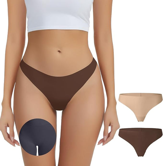 Seamless Camel Toe Underwear for Women No VPL Cameltoe Thongs with Concealer Comfy Invisible Workout Panties