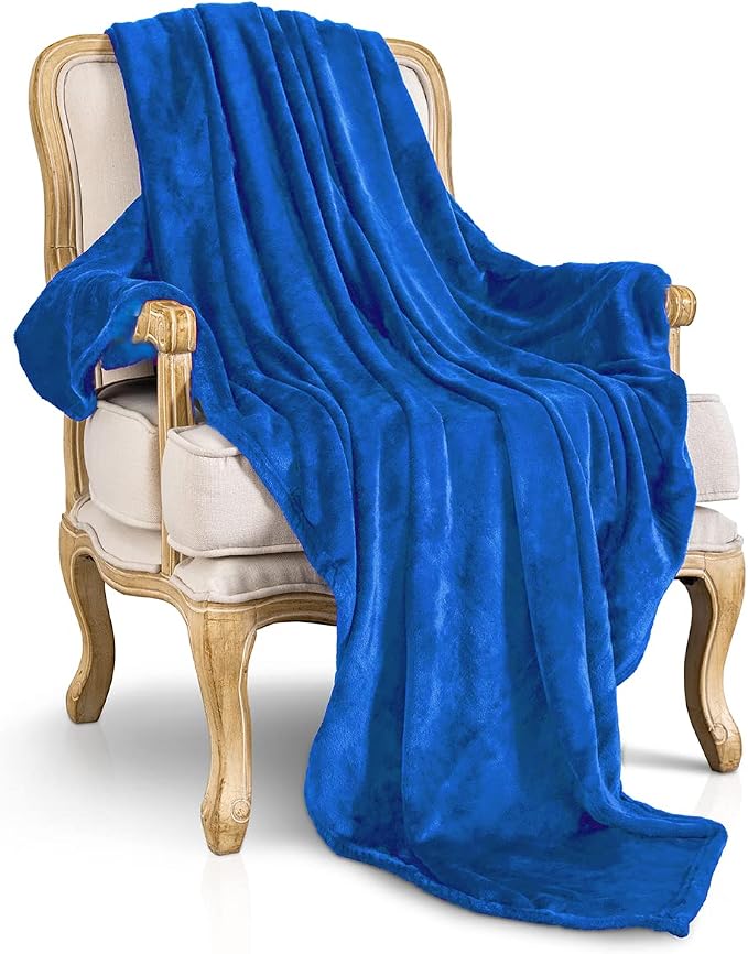Royal blue Fleece Plush Throw Blanket 60"x80"for Couch Fuzzy Cozy Flannel | Super Soft Lightweight Microfiber Blanket for Sofa Bed bedroom Home Decor All Season,Birthday Gifts for Women Mom Adult