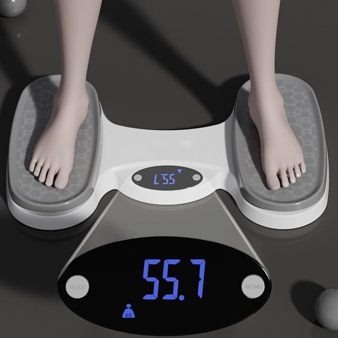 Haofy Waist Board with 4 Point Sensor Body Weight Scale for Home Gym - Large LED Display Real Time Calorie Tracking Anti Slip Base Smart Timer for Office Workout Small Space