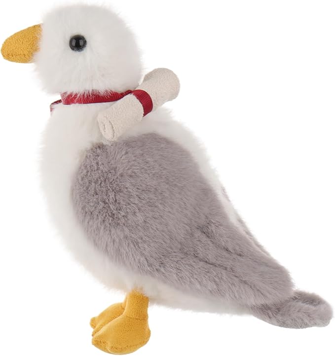 Apricot Lamb Messenger Seagull Plush Stuffed Animals for Kids, Soft Cute Plush Toys for Baby Girl and Boy, Fluffy Messenger Seagull Grey