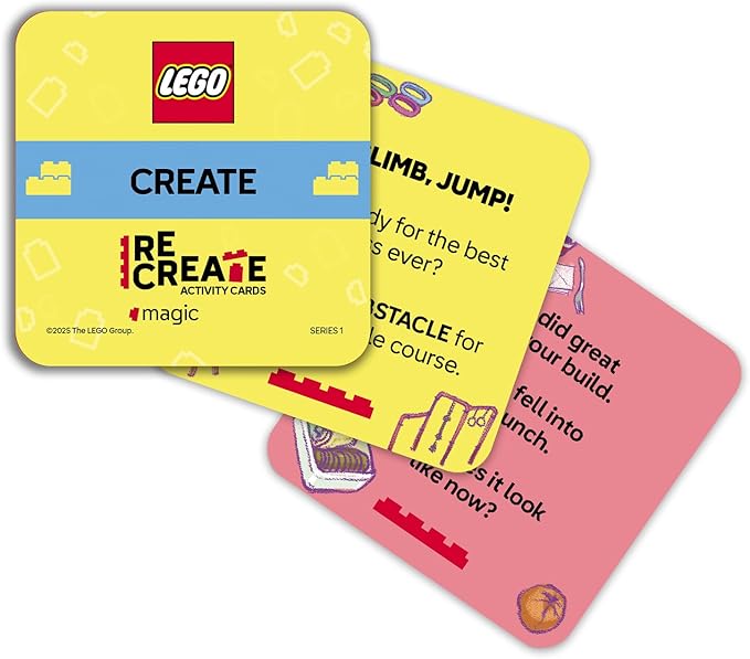 Lego Recreate Activity Cards – Cool School | Learning Through Play Game with 30+ Activity Cards & 25 Lego Elements | Ages 6+